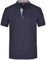 Heren Polo Plain James & Nicholson JN964 navy-Rood